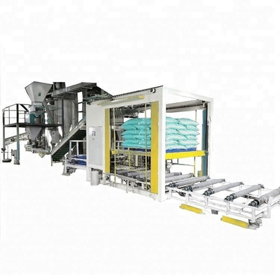 Máquina de paletización industrial de alta capacidad para 12000 kg y manipulación de bolsas de piensos para animales