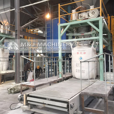 Fácil de operar Sistema de control automático de 1 tonelada de cemento Máquina de llenado de bolsas grandes para la precisión de llenado