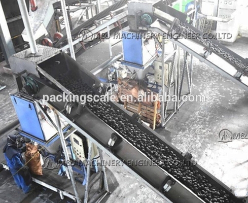 Máquina de embalaje de carbón con línea de embalaje automático de peso