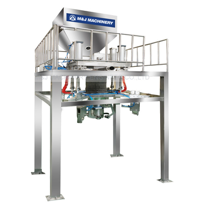 Máquina de embalaje automática de sal con bolsas gigantes en envases de plástico