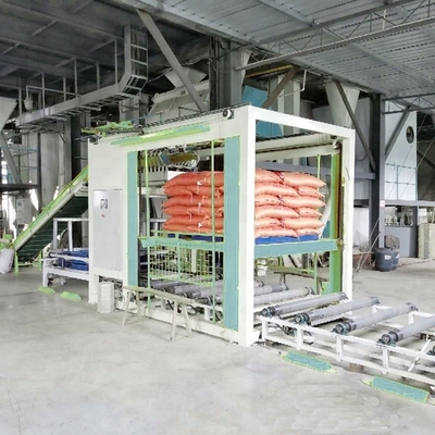 Conveyor de empilaje de bolsas paletizador para bolsas de piensos para animales Velocidad de empilaje 600-800 bolsas/hora