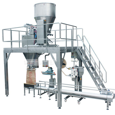 Máquina automática de embalaje de granos de café de 25 kg a 50 kg con accionamiento eléctrico