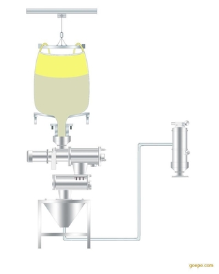 1.2kw Sistema de descarga de bolsas de plástico en polvo eléctrico para la industria química